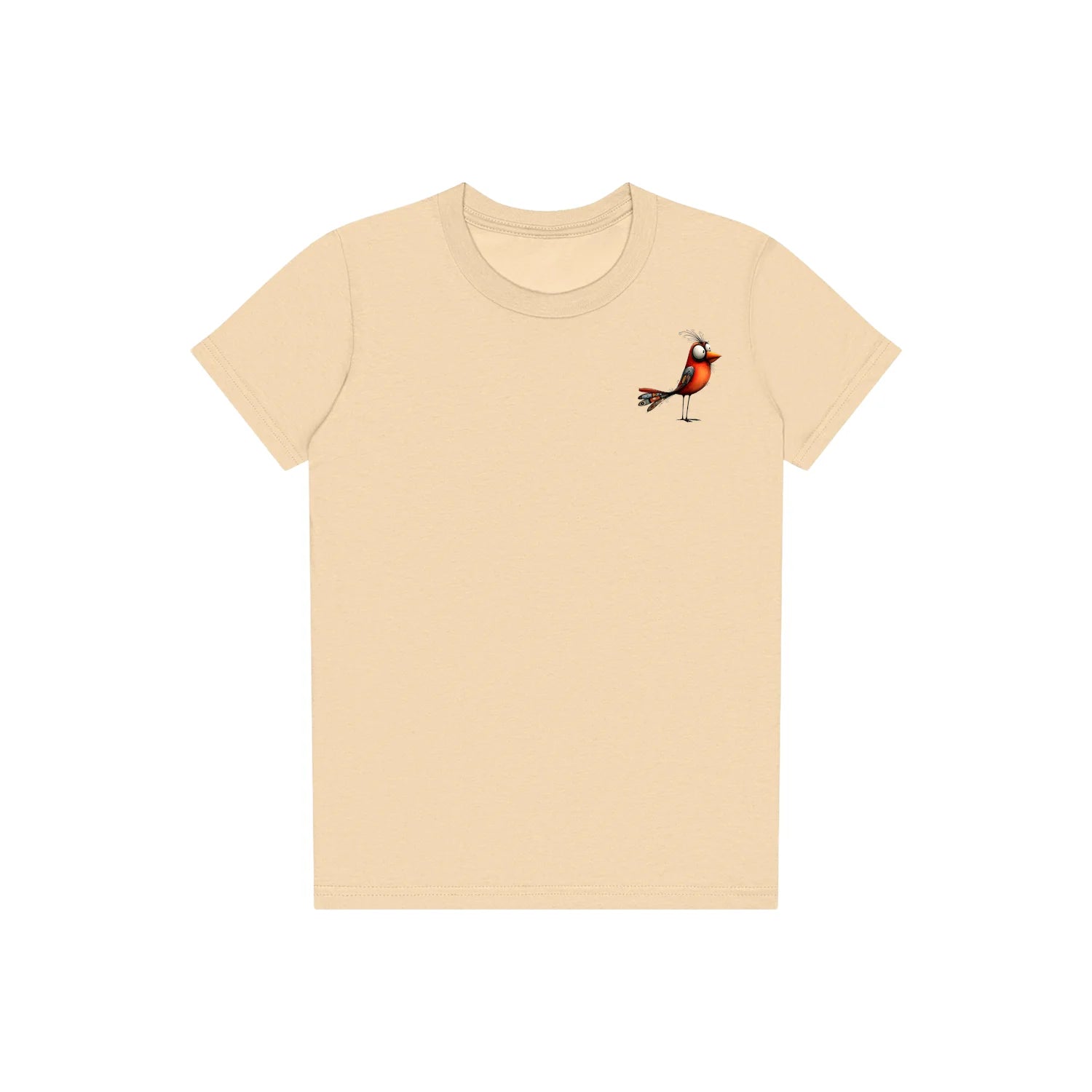 T-shirt Quirky Bird graphic 0013 - Soft Cream