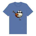 T-shirt Quirky Bird graphic 0014 - Columbia Blue