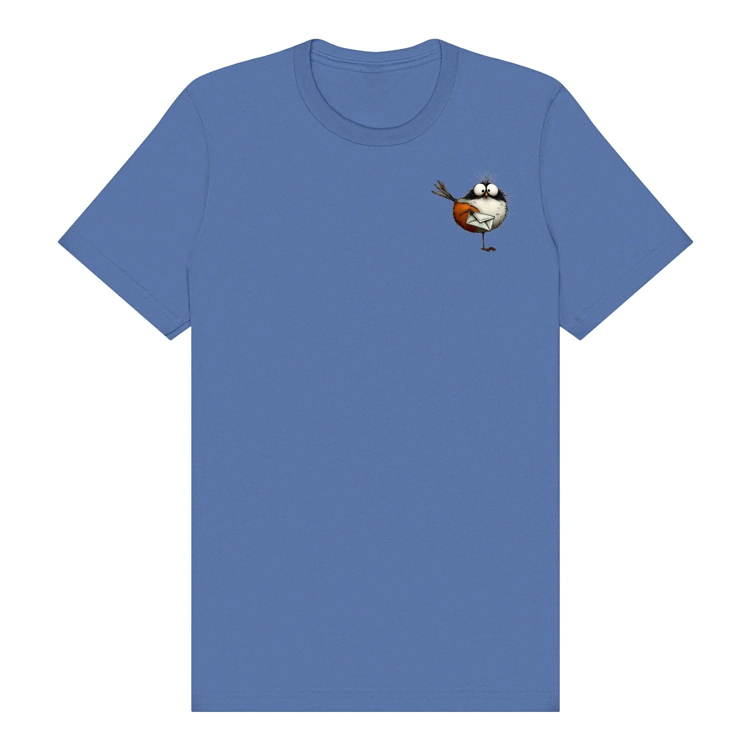 T-shirt Quirky Bird graphic 0014 - Columbia Blue