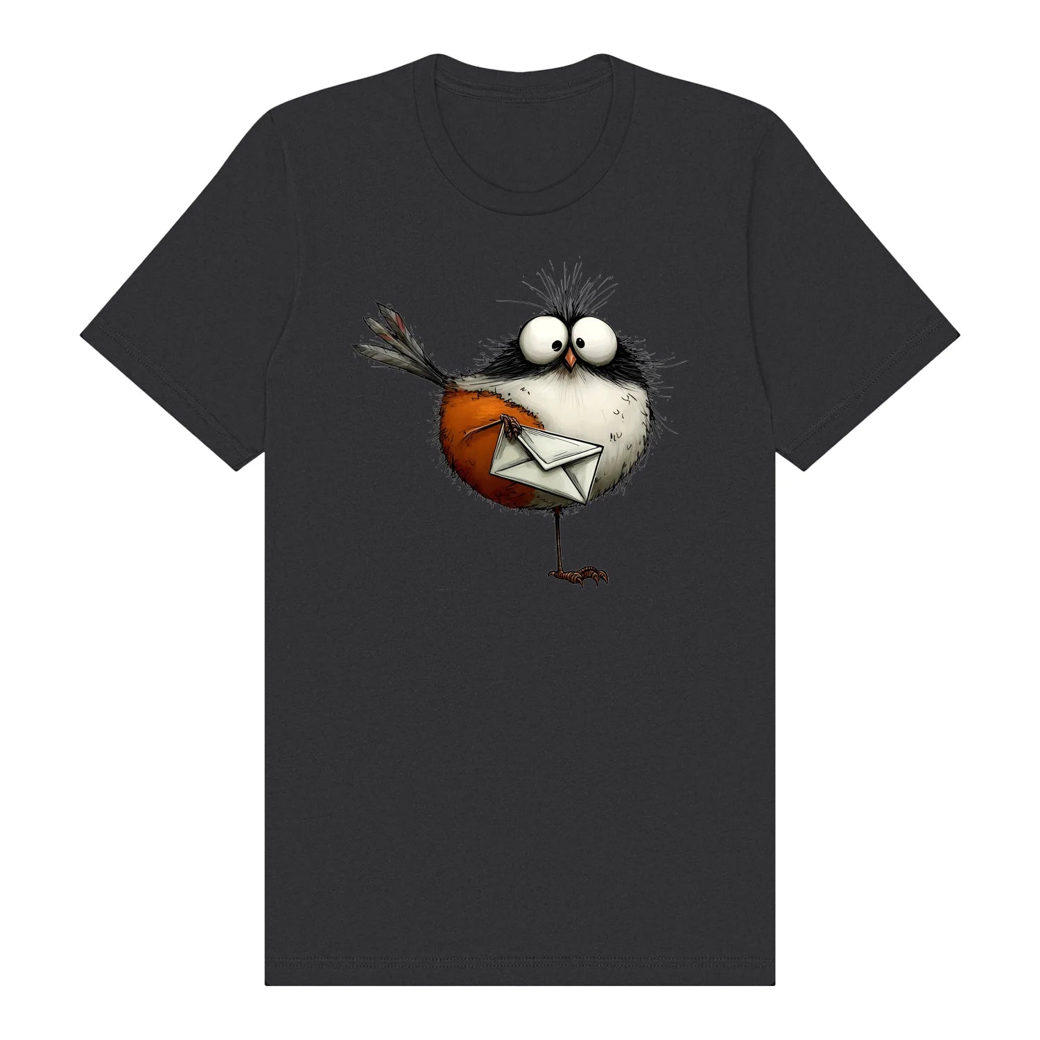 T-shirt Quirky Bird graphic 0014 - Dark Grey
