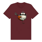 T-shirt Quirky Bird graphic 0014 - Maroon