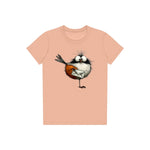 T-shirt Quirky Bird graphic 0014 - Peach