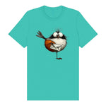 T-shirt Quirky Bird graphic 0014 - Teal