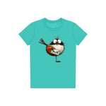 T-shirt Quirky Bird graphic 0014 - Teal
