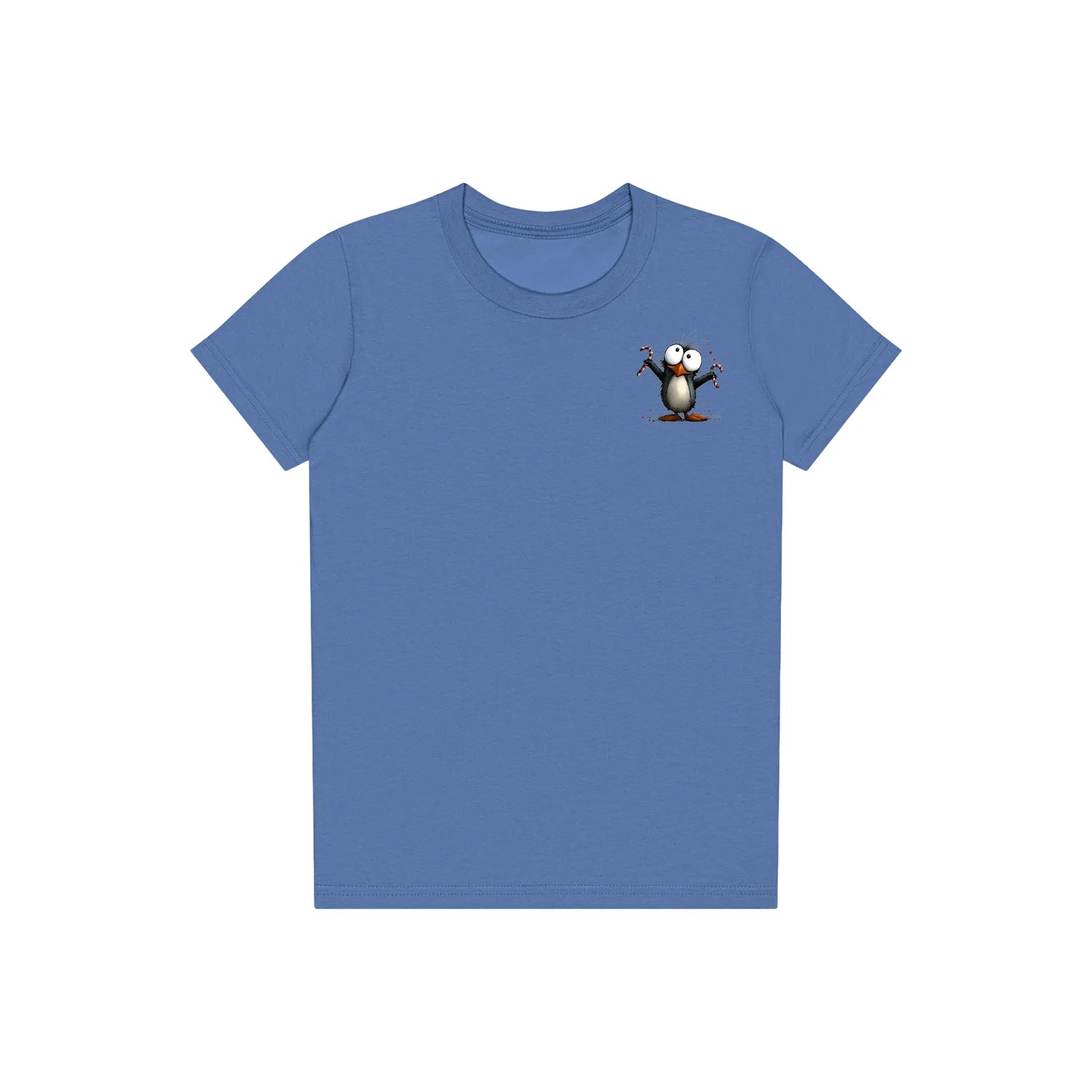 T-shirt Quirky Bird graphic 0015 - Columbia Blue