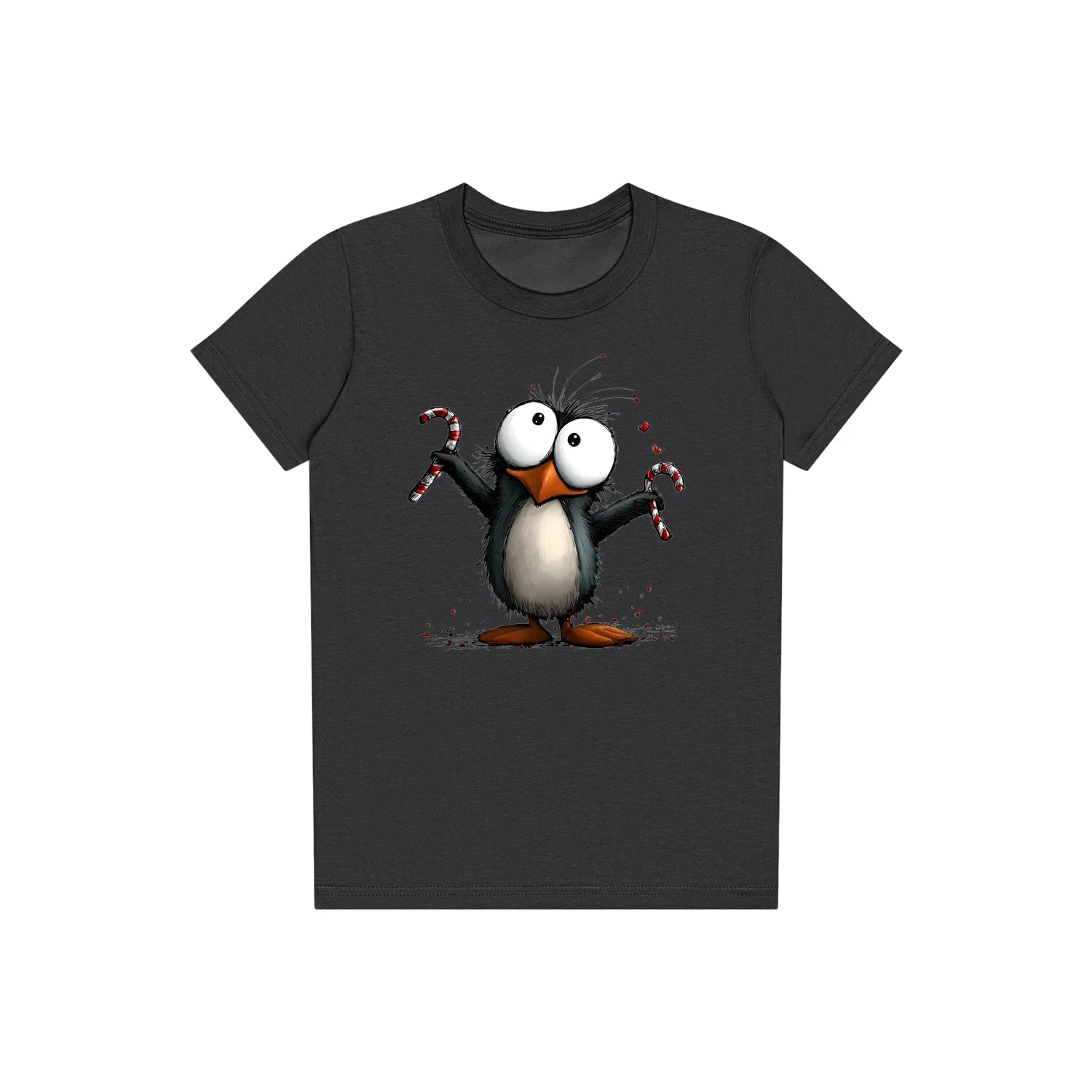 T-shirt Quirky Bird graphic 0015 - Dark Grey