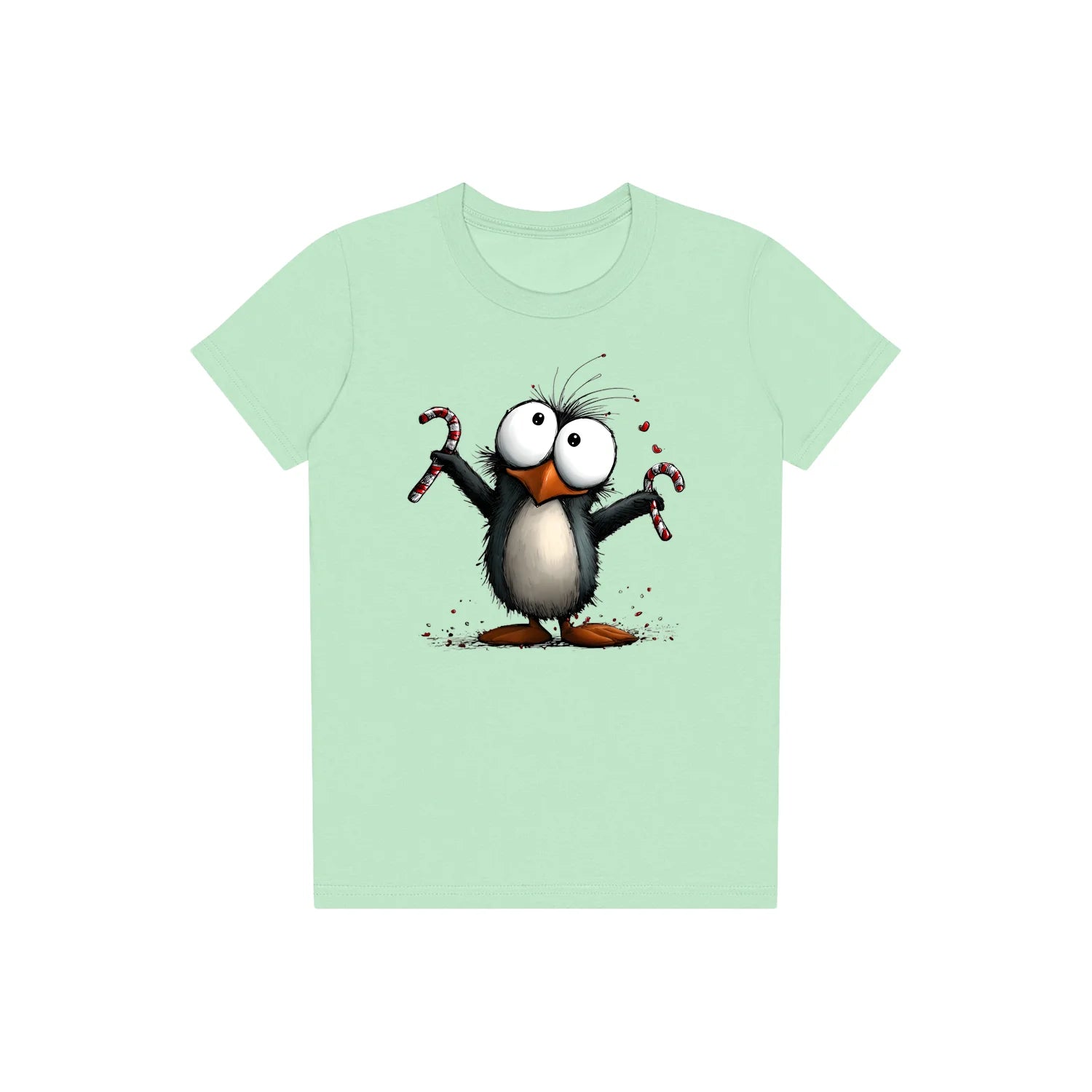 T-shirt Quirky Bird graphic 0015 - Mint