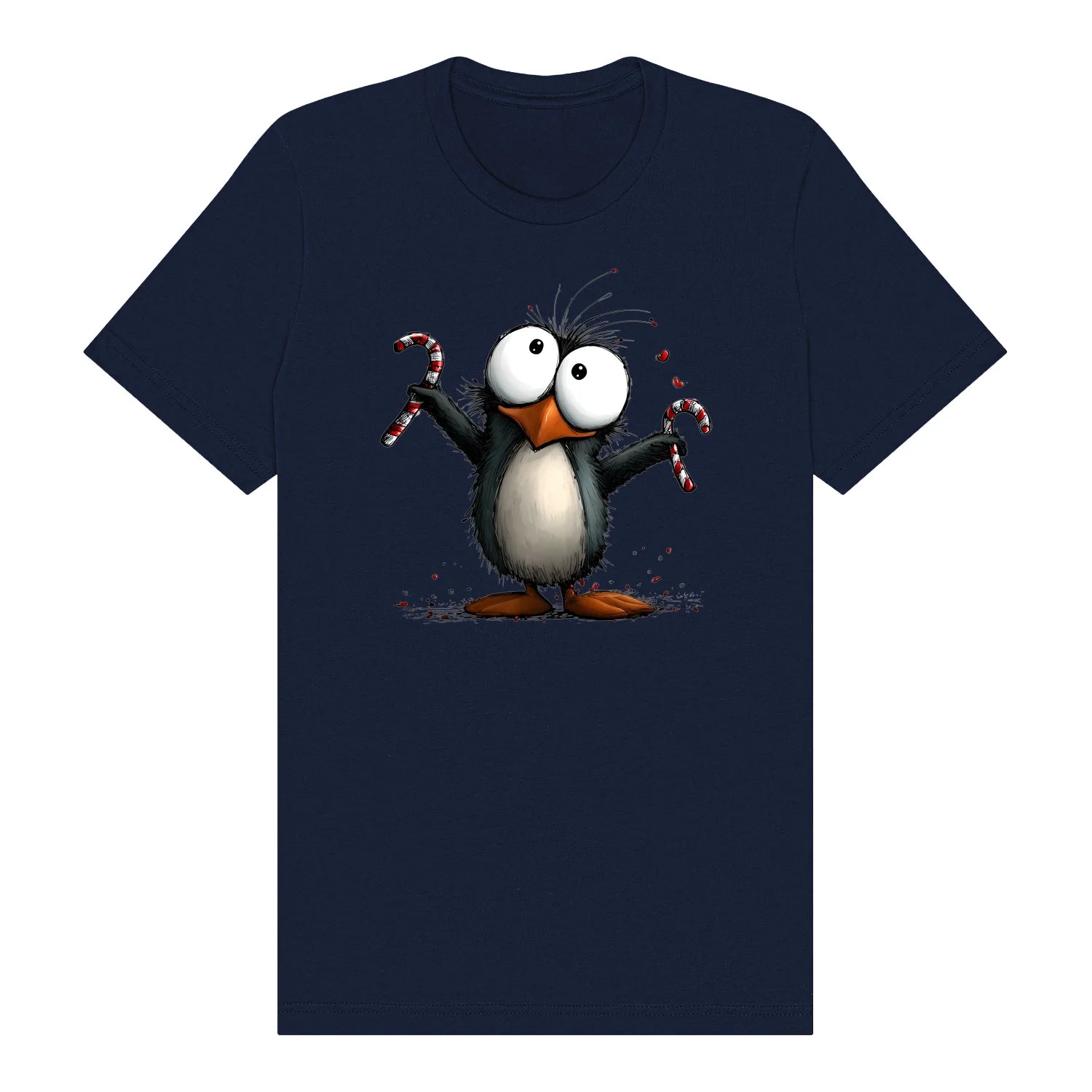 T-shirt Quirky Bird graphic 0015 - Navy