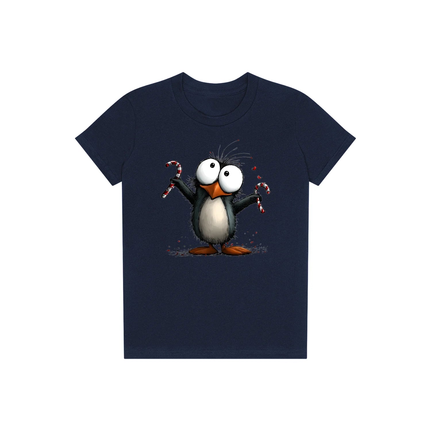 T-shirt Quirky Bird graphic 0015 - Navy