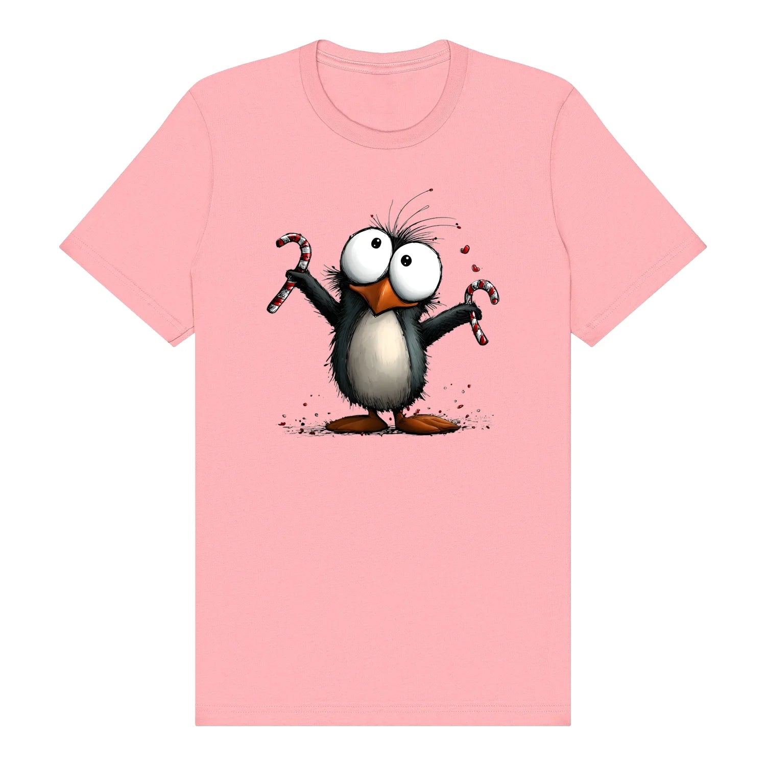 T-shirt Quirky Bird graphic 0015 - Pink