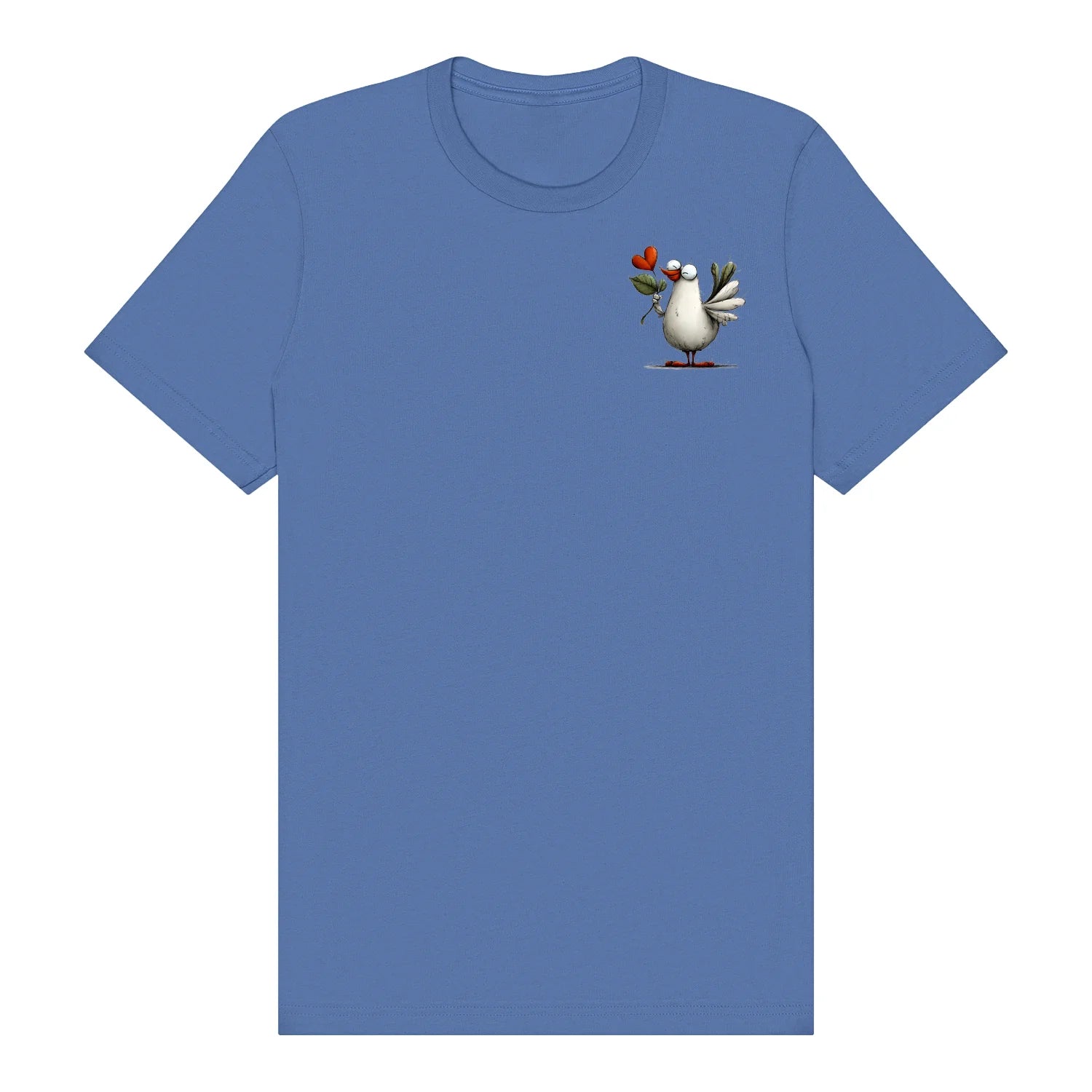 T-shirt Quirky Bird graphic 0016 - Columbia Blue
