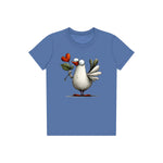 T-shirt Quirky Bird graphic 0016 - Columbia Blue