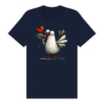 T-shirt Quirky Bird graphic 0016 - Navy