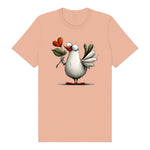 T-shirt Quirky Bird graphic 0016 - Peach