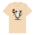 T-shirt Quirky Bird graphic 0016 - Soft Cream