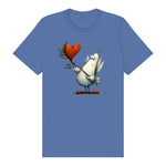 T-shirt Quirky Bird graphic 0017 - Columbia Blue