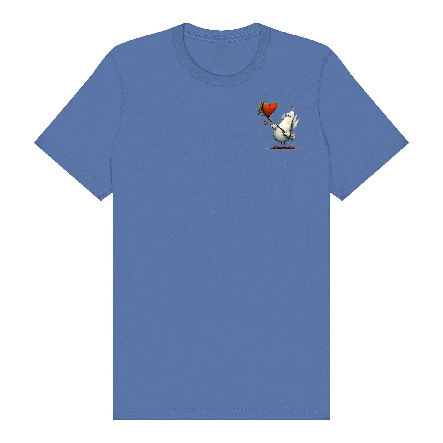 T-shirt Quirky Bird graphic 0017 - Columbia Blue