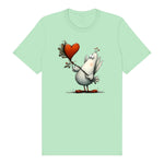 T-shirt Quirky Bird graphic 0017 - Mint