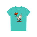 T-shirt Quirky Bird graphic 0017 - Teal