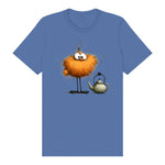 T-shirt Quirky Bird graphic 0018 - Columbia Blue