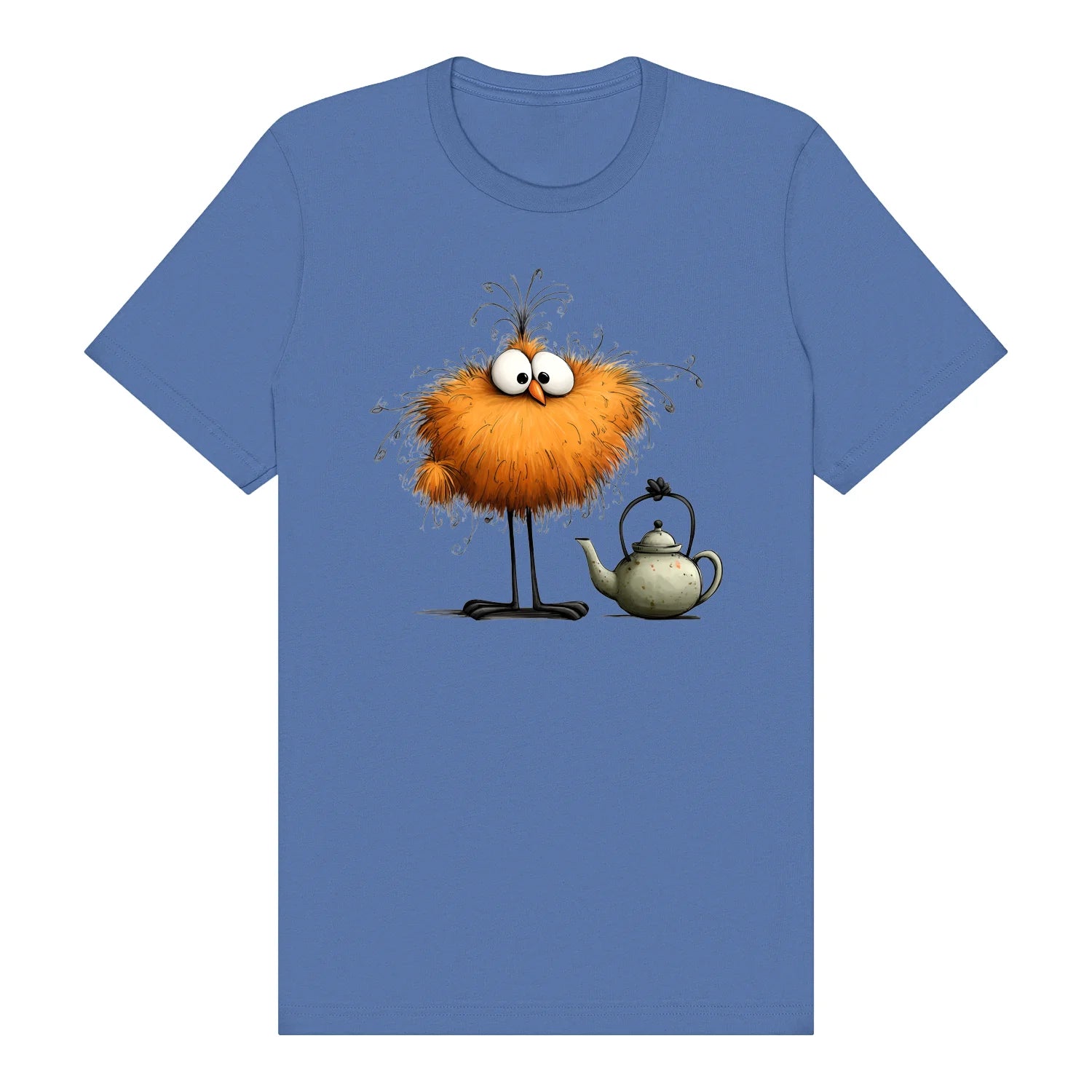 T-shirt Quirky Bird graphic 0018 - Columbia Blue
