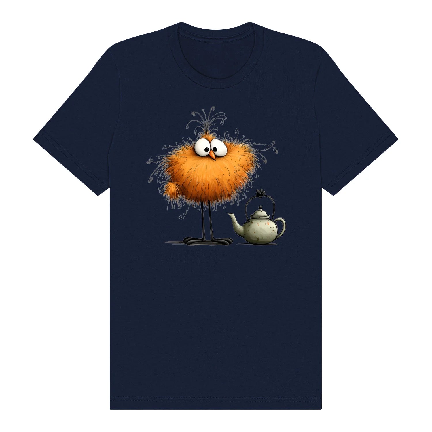 T-shirt Quirky Bird graphic 0018 - Navy