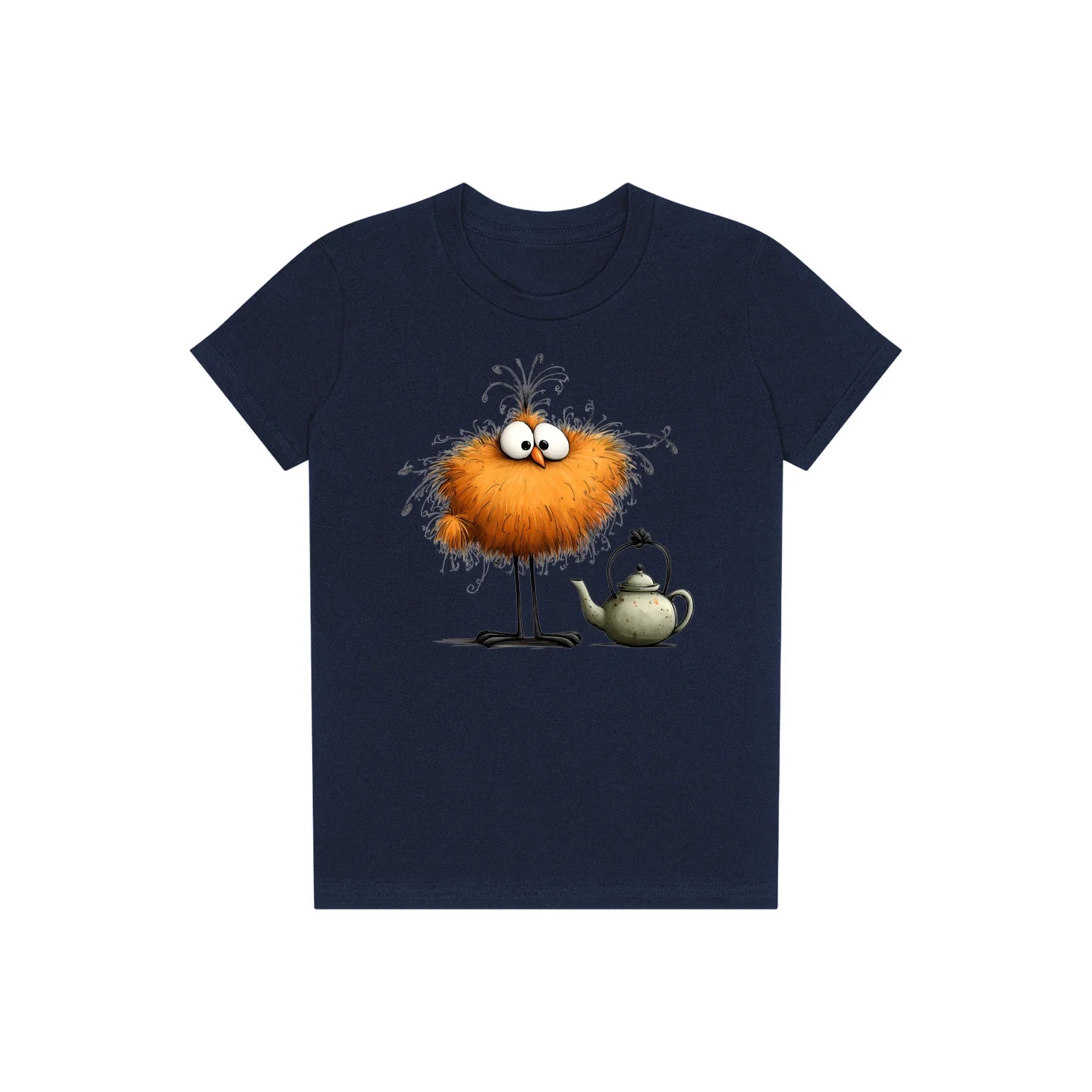 T-shirt Quirky Bird graphic 0018 - Navy
