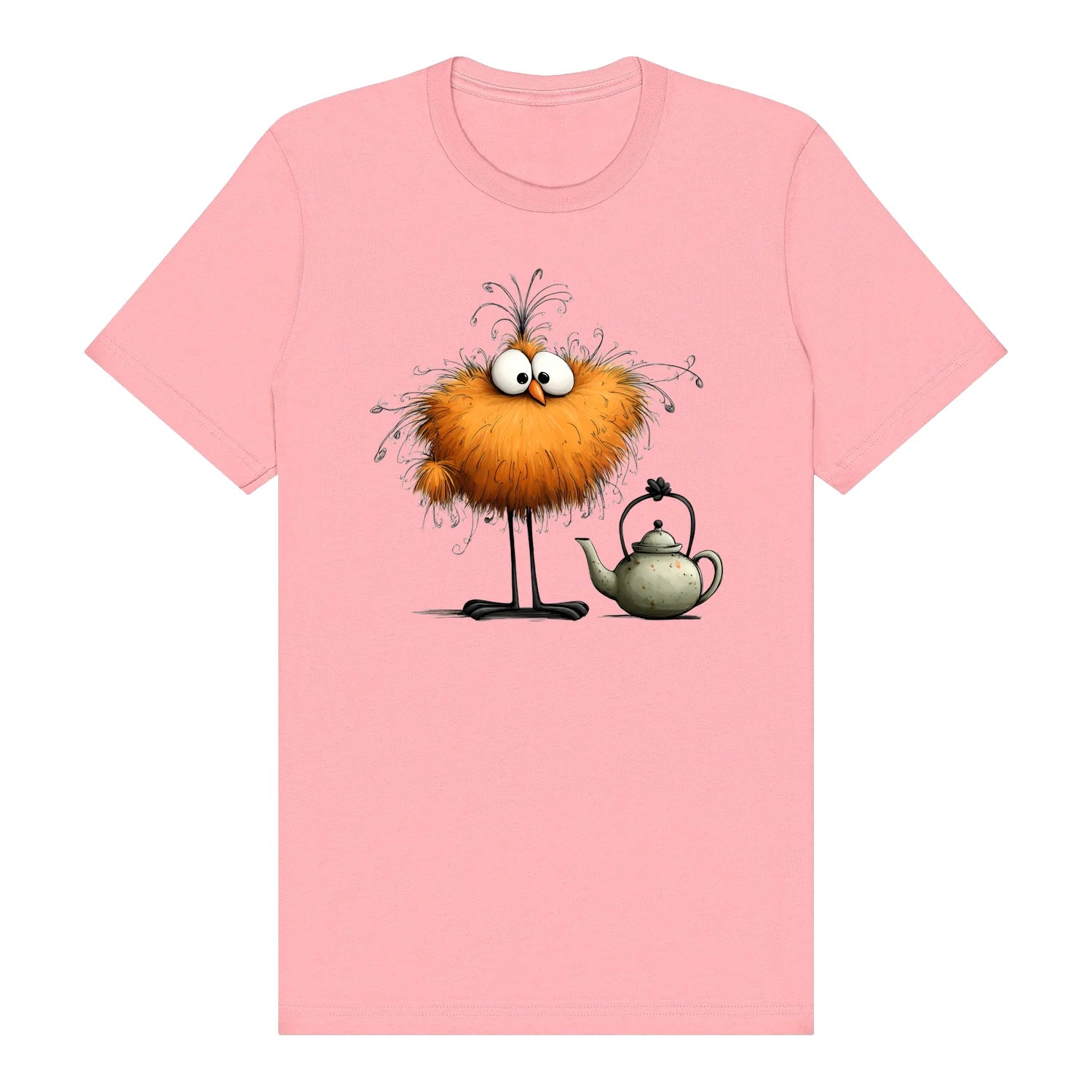 T-shirt Quirky Bird graphic 0018 - Pink