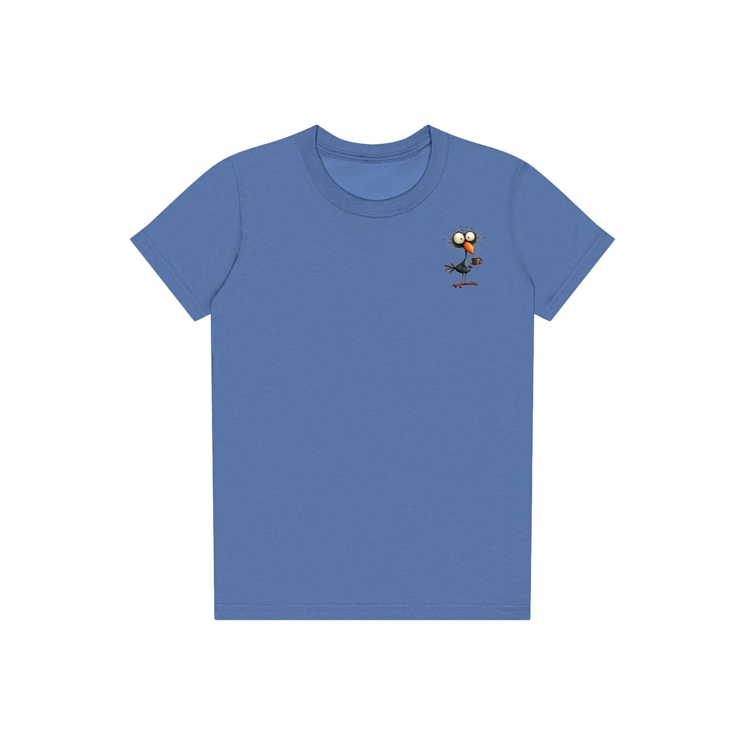 T-shirt Quirky Bird graphic 0019 - Columbia Blue