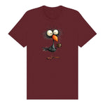 T-shirt Quirky Bird graphic 0019 - Maroon