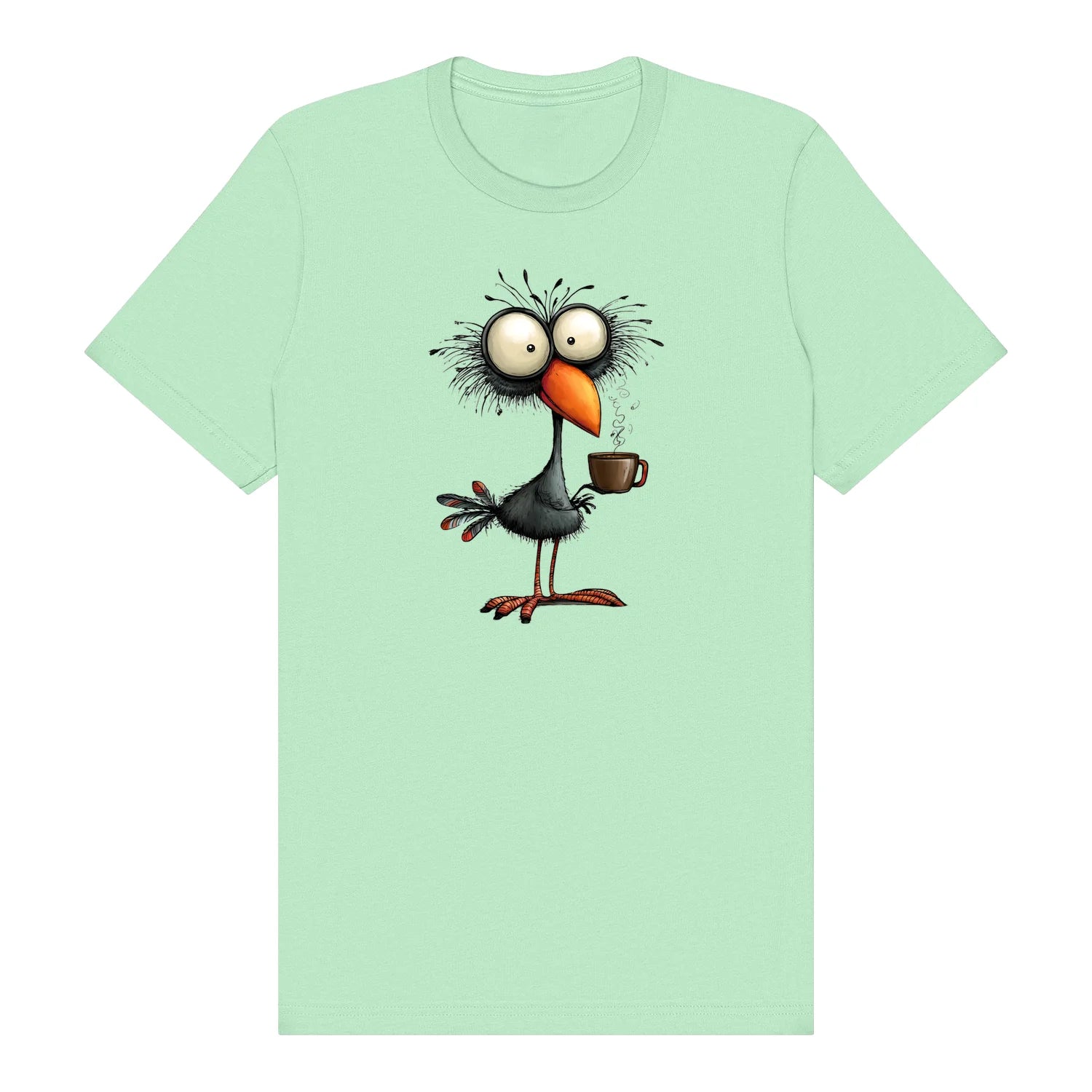 T-shirt Quirky Bird graphic 0019 - Mint