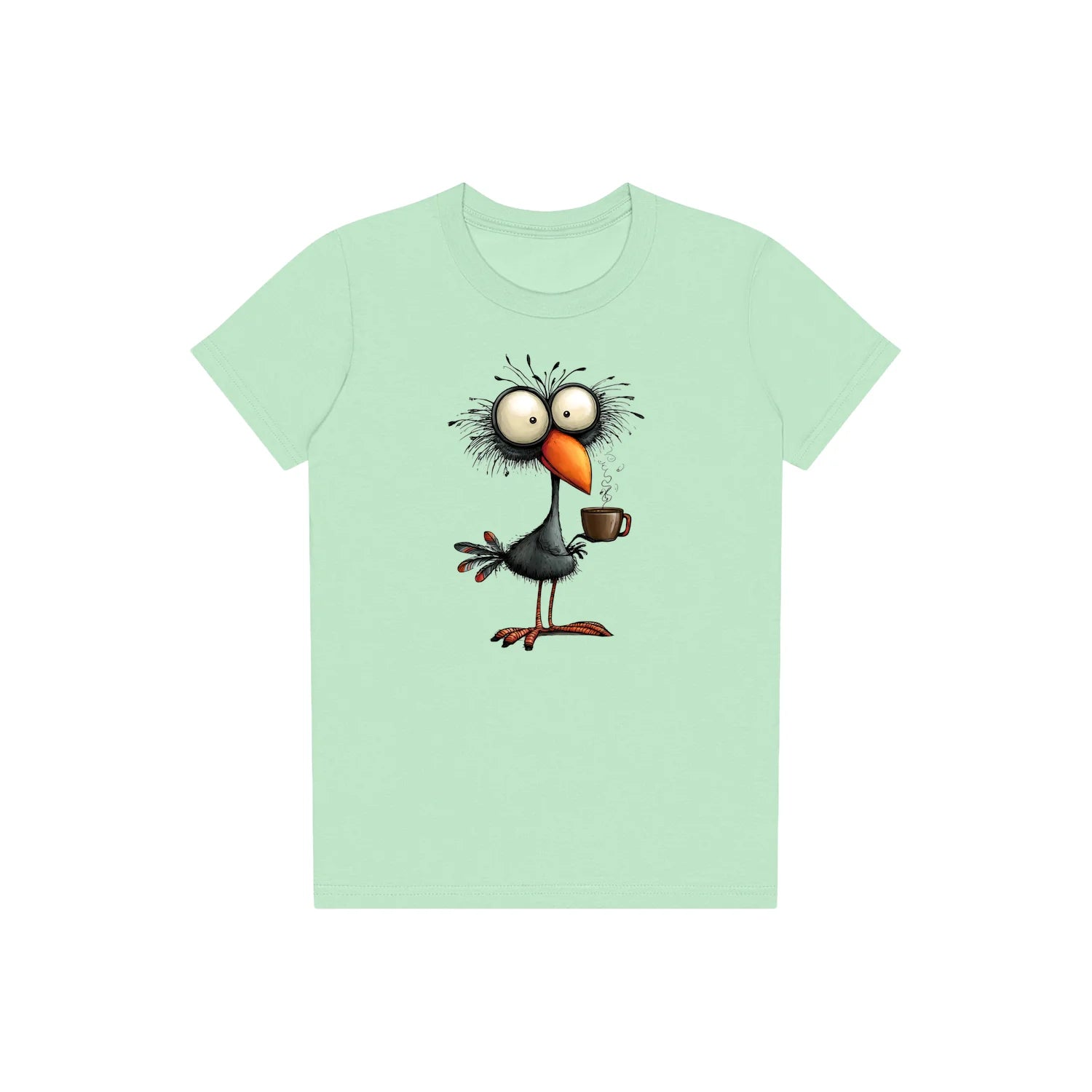 T-shirt Quirky Bird graphic 0019 - Mint