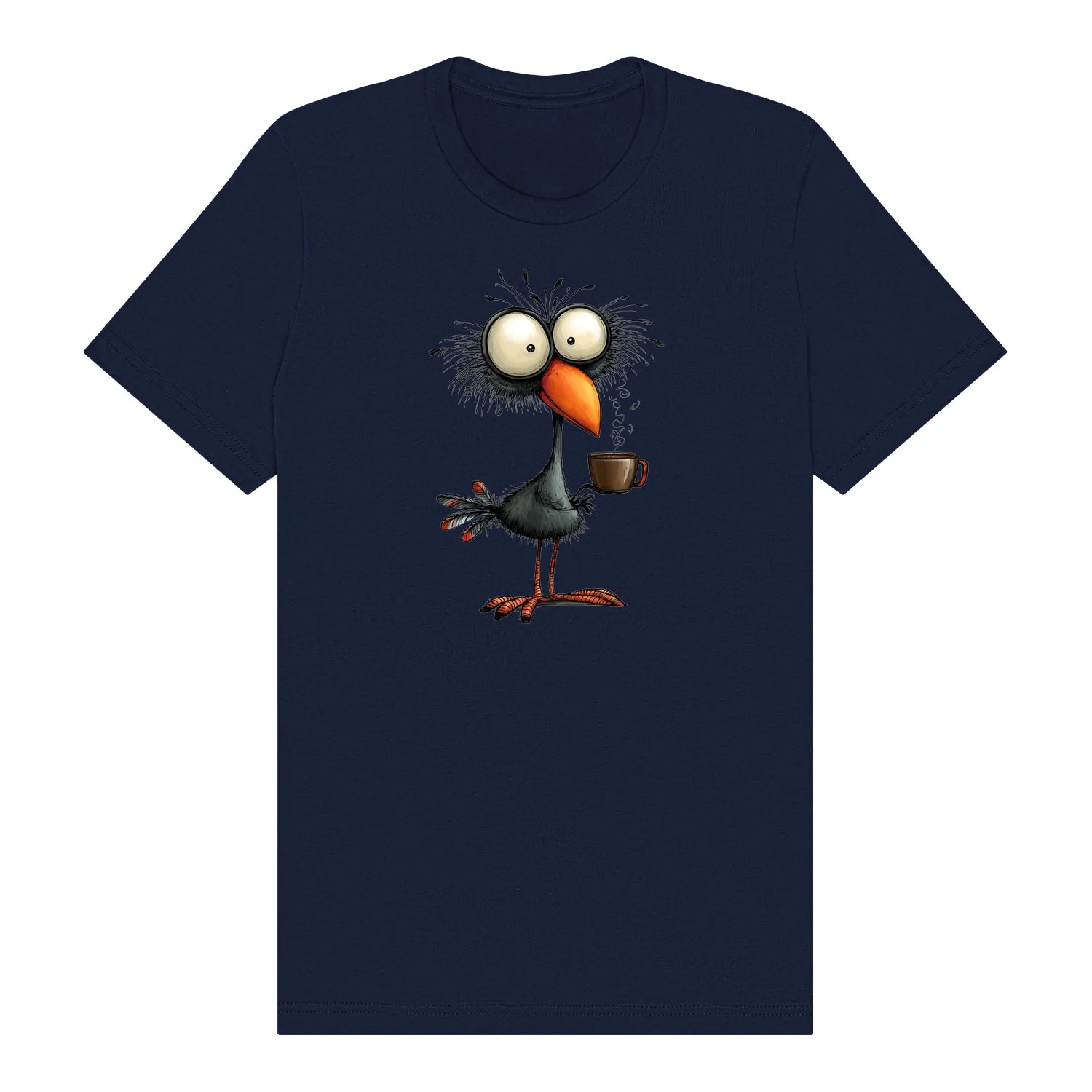 T-shirt Quirky Bird graphic 0019 - Navy