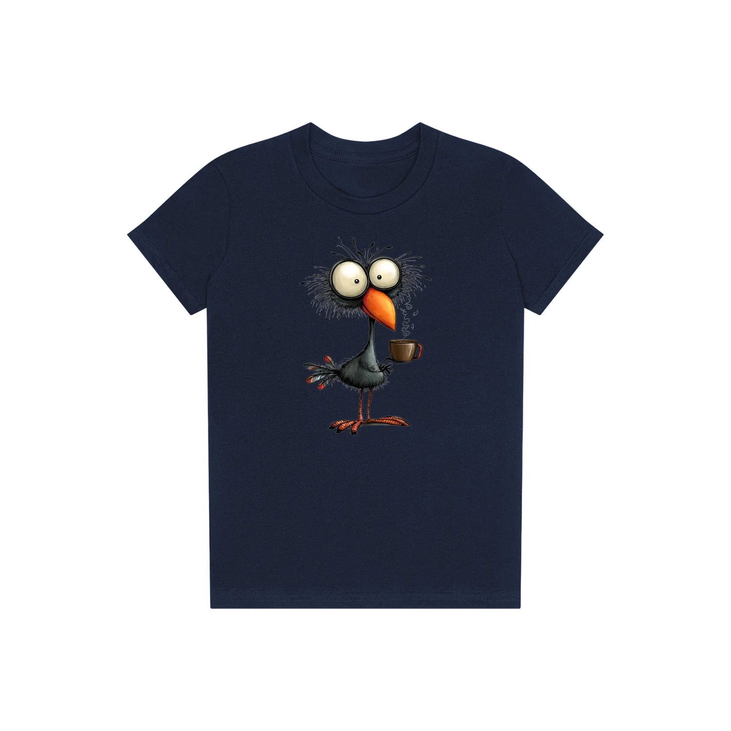 T-shirt Quirky Bird graphic 0019 - Navy
