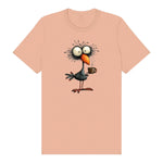 T-shirt Quirky Bird graphic 0019 - Peach