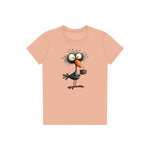 T-shirt Quirky Bird graphic 0019 - Peach