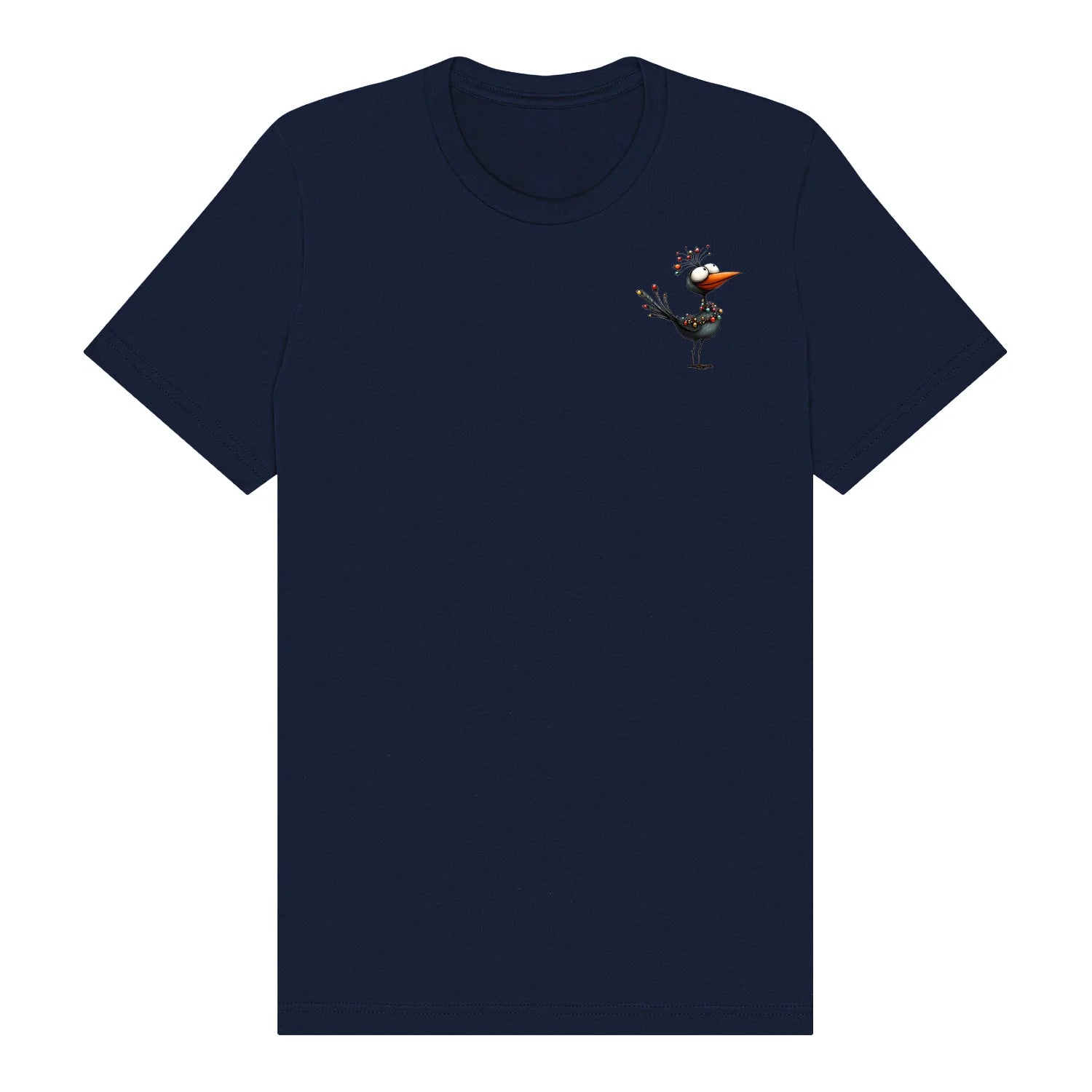 T-shirt Quirky Bird graphic 0020 - Navy