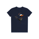 T-shirt Quirky Bird graphic 0020 - Navy