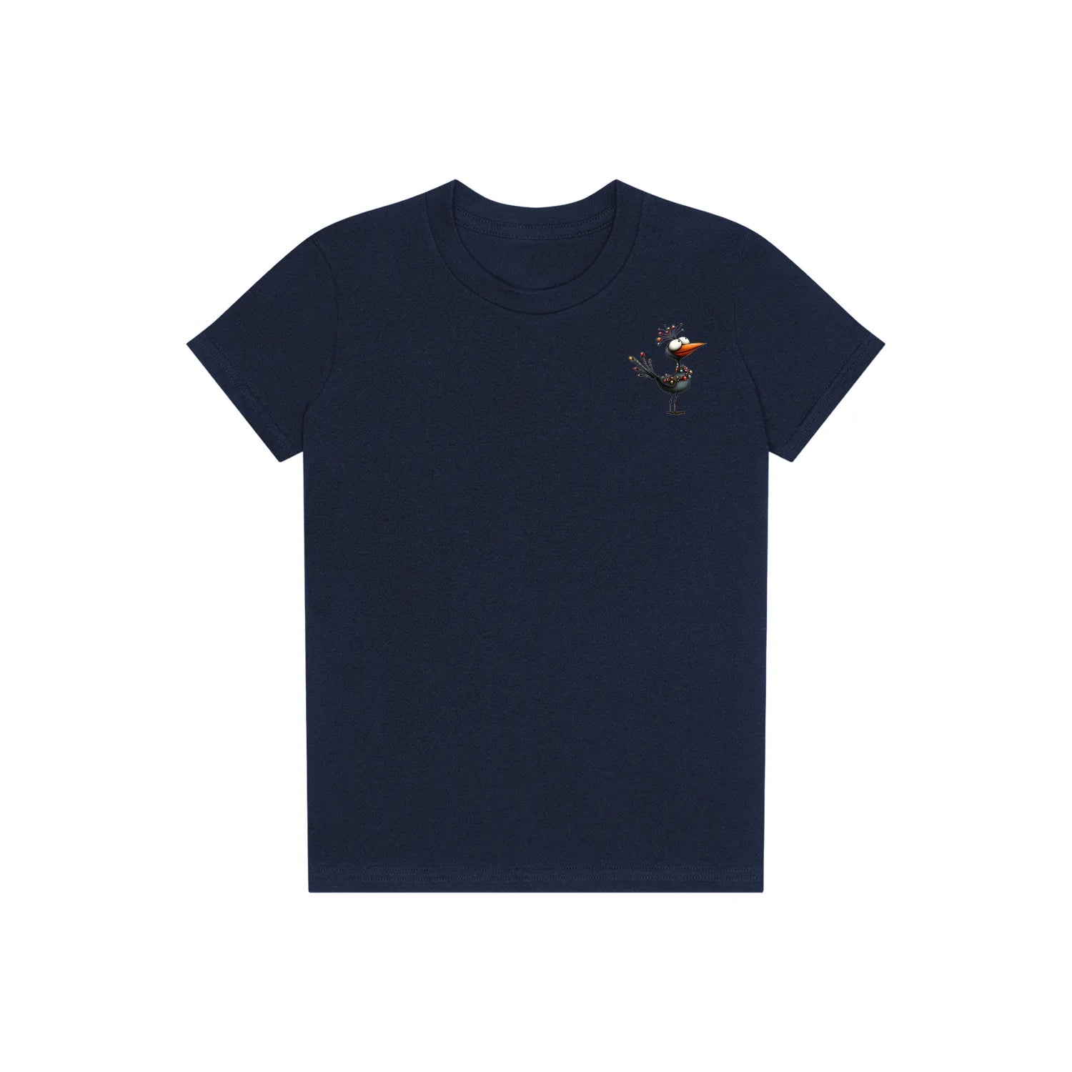 T-shirt Quirky Bird graphic 0020 - Navy