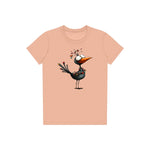 T-shirt Quirky Bird graphic 0020 - Peach