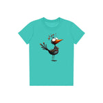 T-shirt Quirky Bird graphic 0020 - Teal