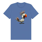 T-shirt Quirky Bird graphic 0021 - Columbia Blue