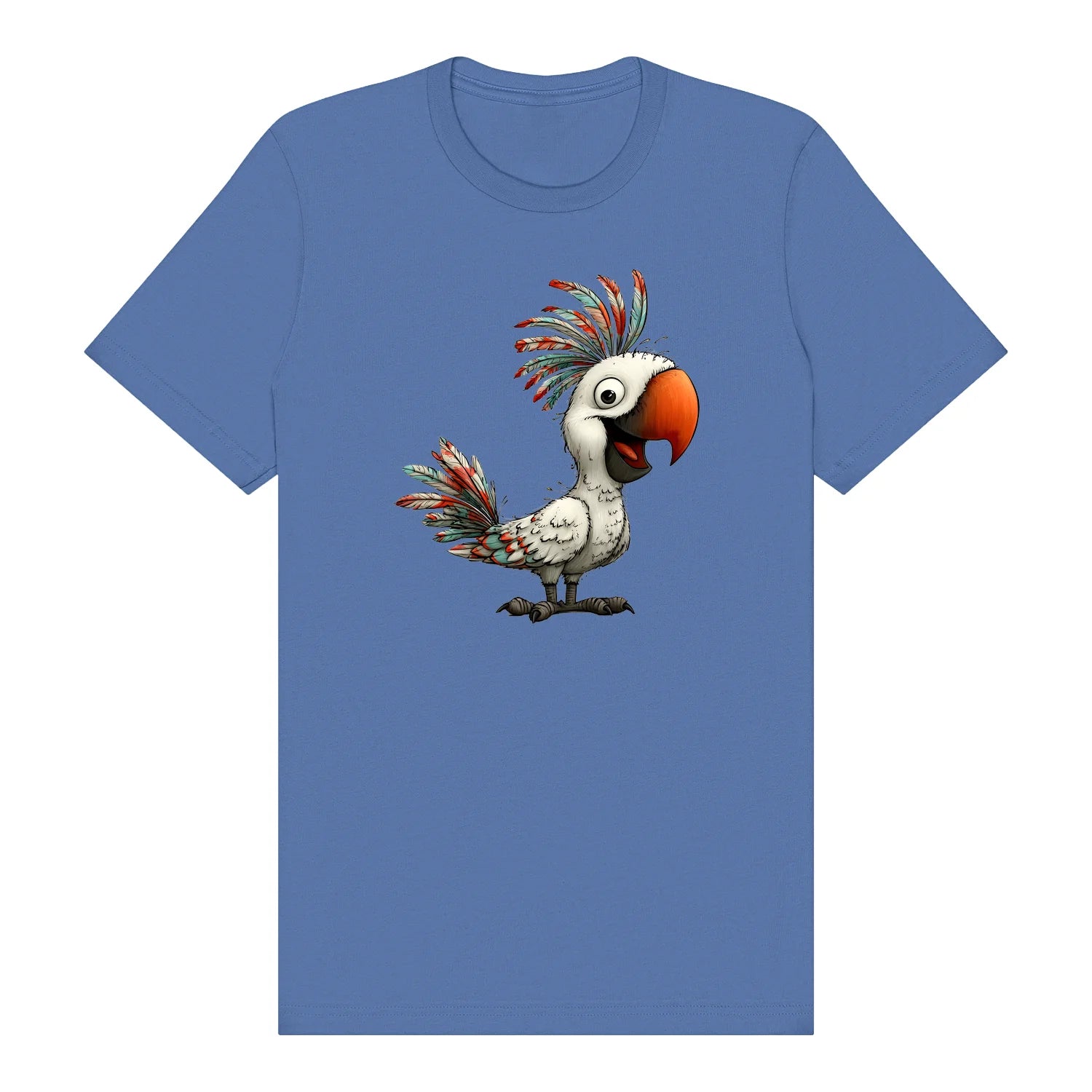 T-shirt Quirky Bird graphic 0021 - Columbia Blue