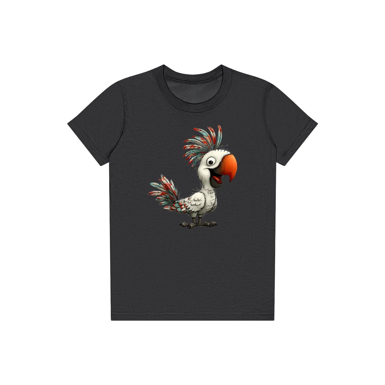 T-shirt Quirky Bird graphic 0021 - Dark Grey