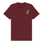 T-shirt Quirky Bird graphic 0021 - Maroon