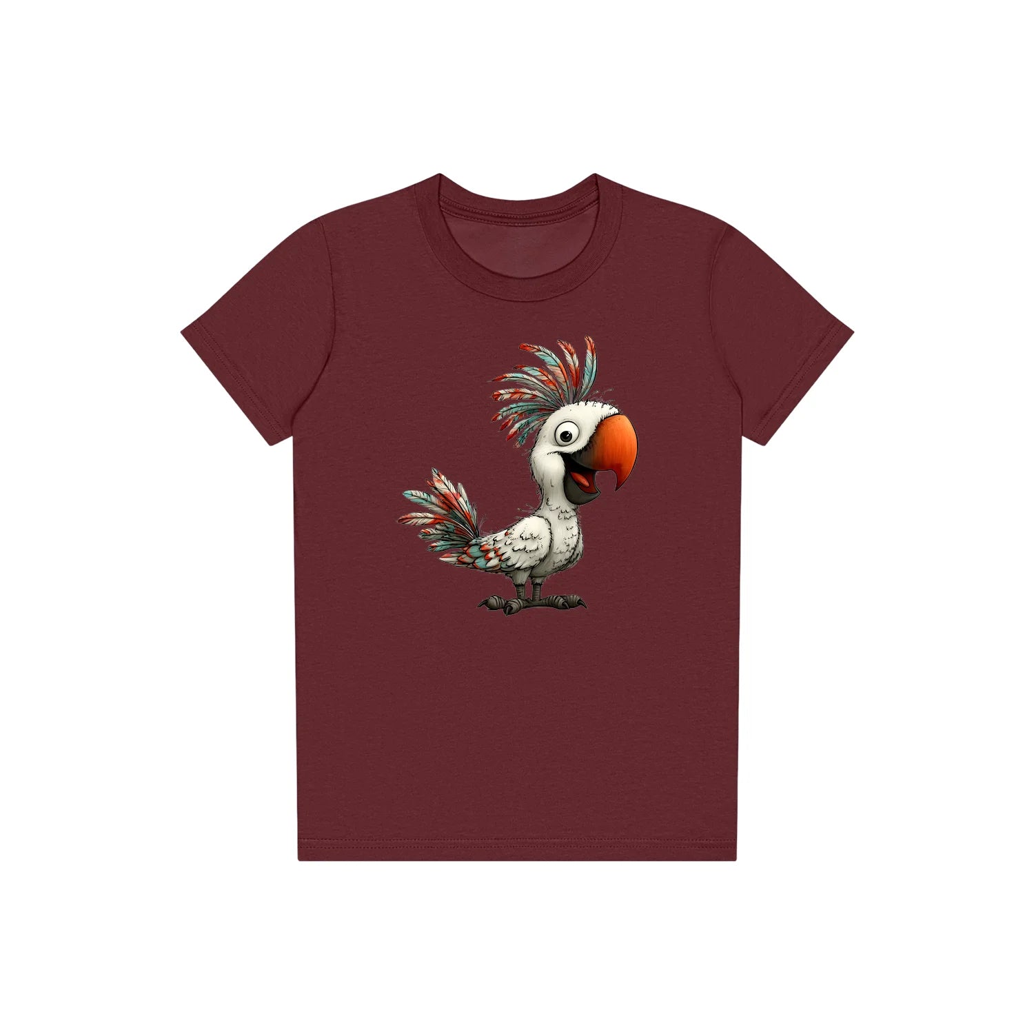T-shirt Quirky Bird graphic 0021 - Maroon