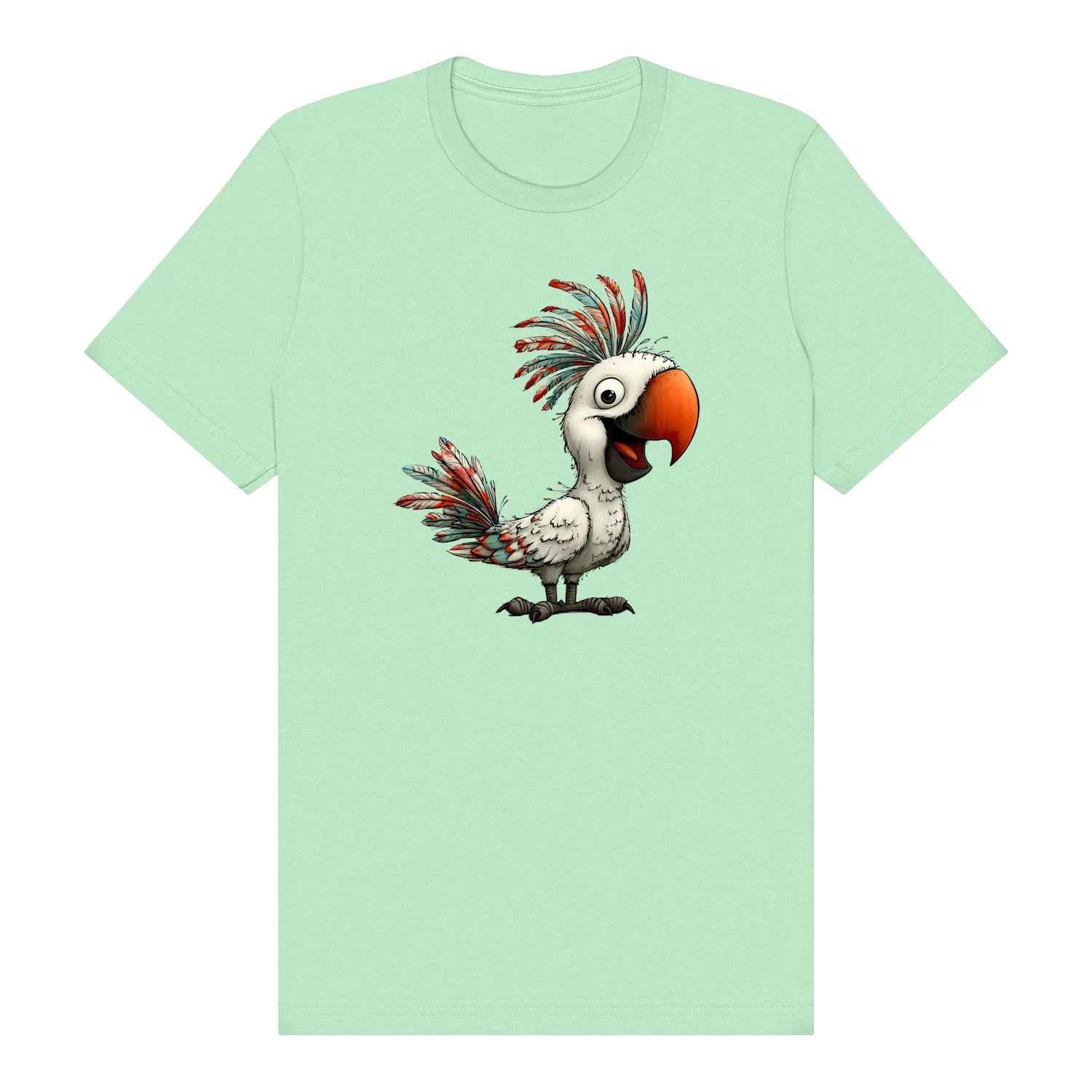 T-shirt Quirky Bird graphic 0021 - Mint
