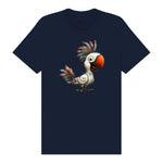 T-shirt Quirky Bird graphic 0021 - Navy