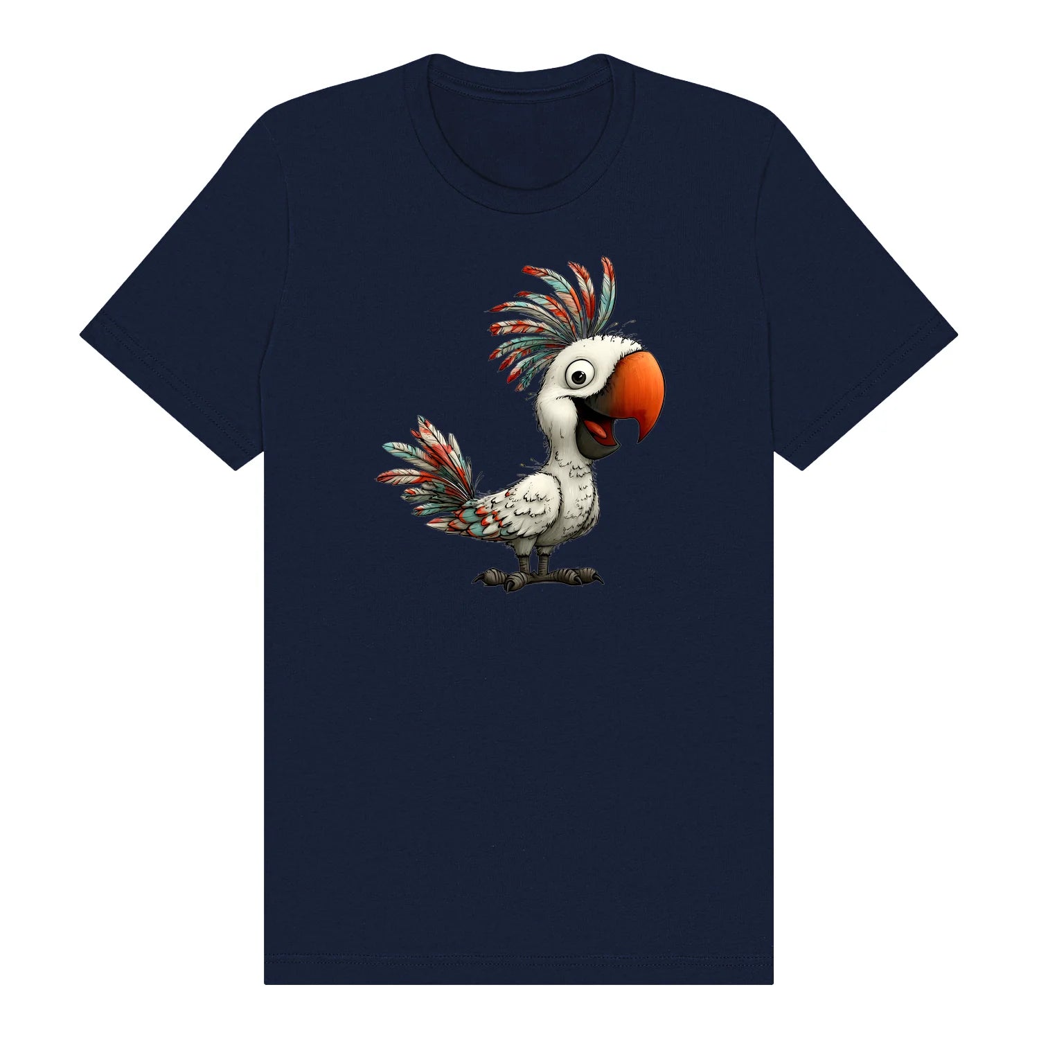 T-shirt Quirky Bird graphic 0021 - Navy
