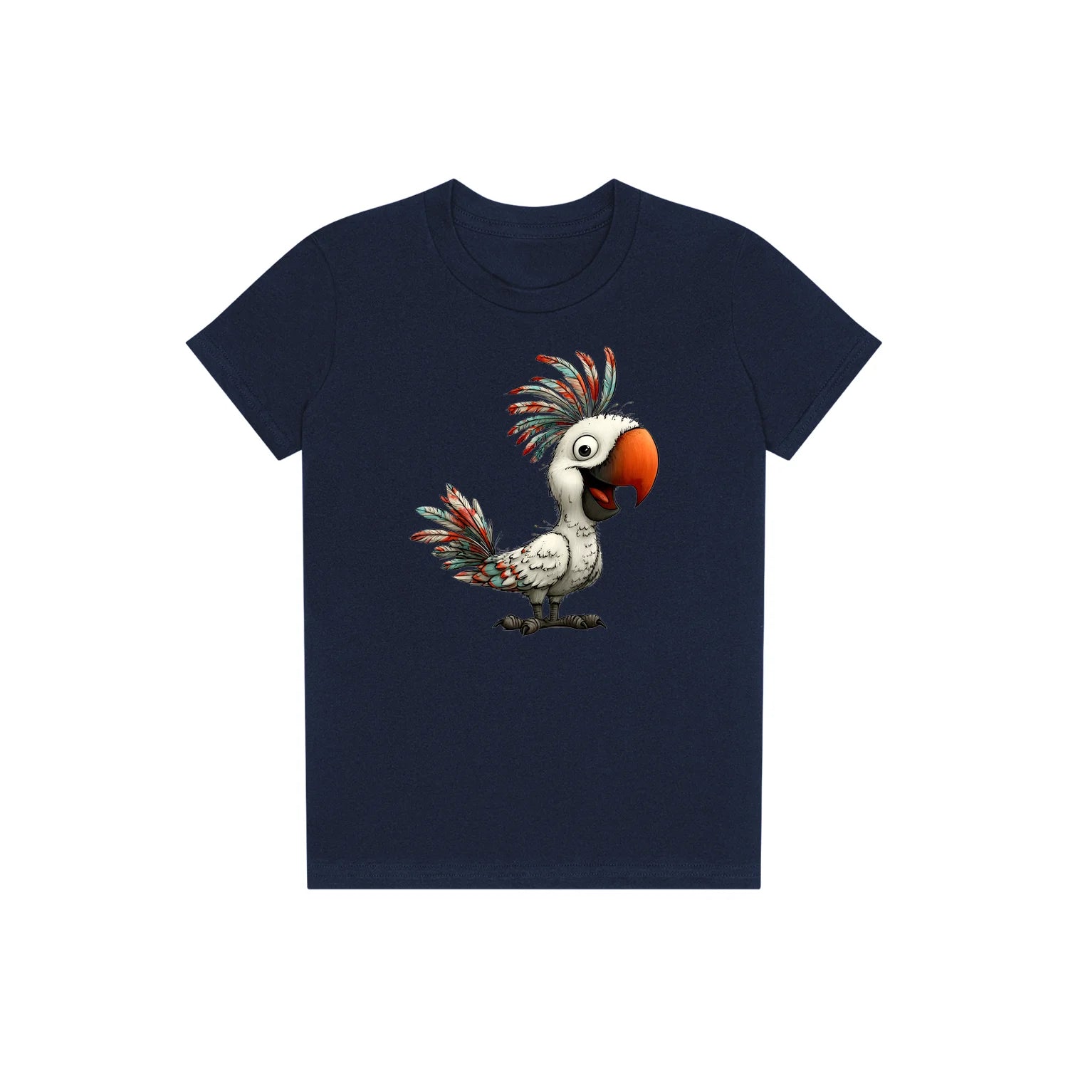 T-shirt Quirky Bird graphic 0021 - Navy